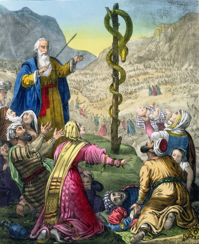 The Brazen Serpent, from a Bible Printed by Edward Gover by Siegfried Detler Bendixen